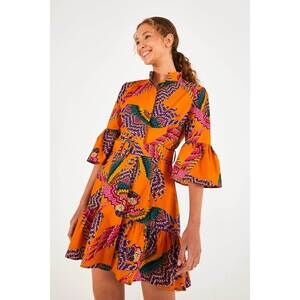 BEADED MACAWS MINI DRESS